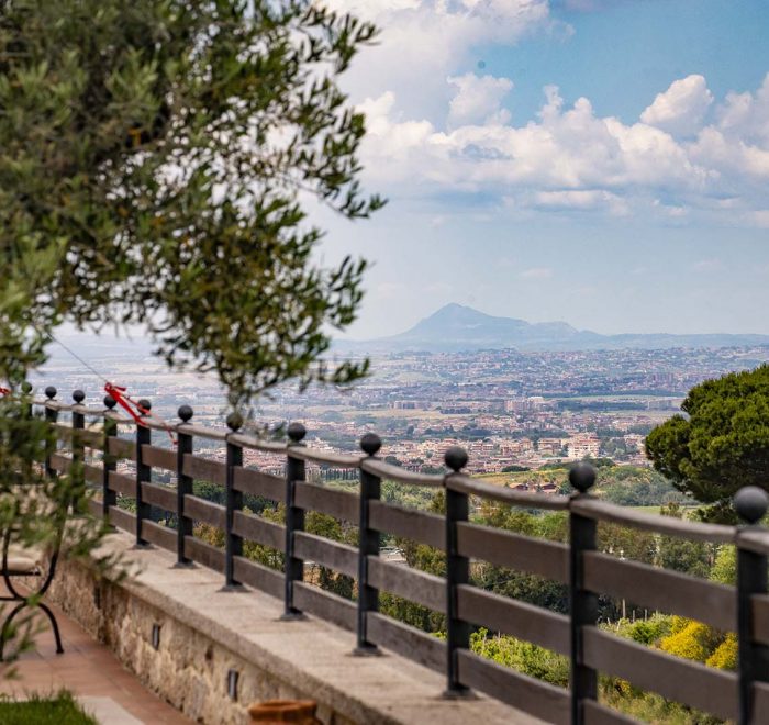 panorama della terrazza verso Roma