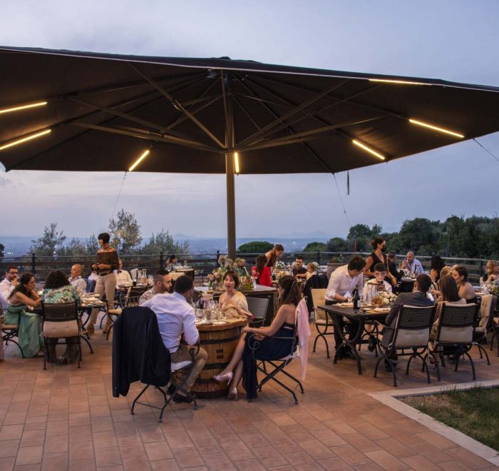 terrazza panoramica della cantina per eventi