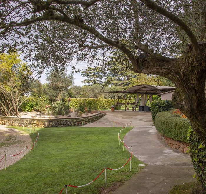 parco della villa per matrimoni sull'Appia Antica