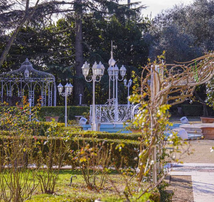 parco della villa per matrimonio a Roma
