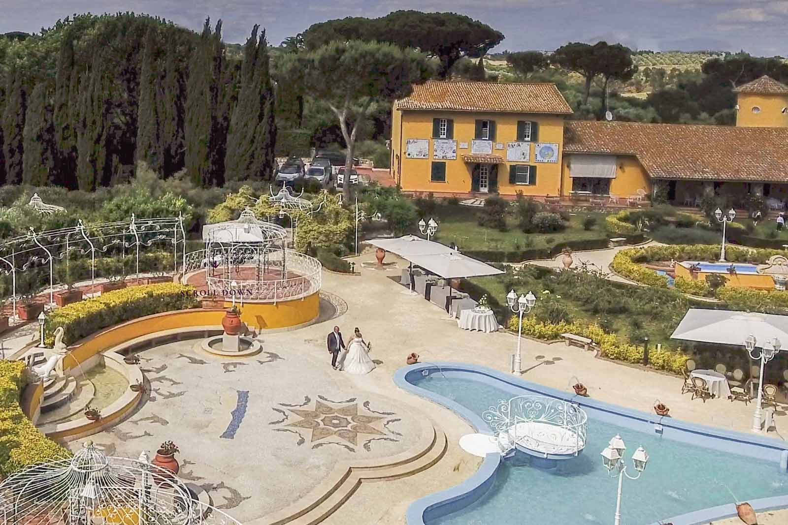 location con parco e piscina vicino Roma